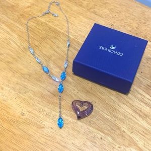Swarovski crystal necklace with FREE Swarovski necklace charm